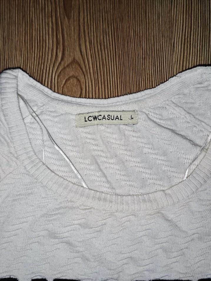 Baskılı Beyaz Kadın Sweatshirt - Görsel 2