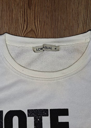 Beyaz Uzun Kollu Kadın Sweatshirt - Görsel 2