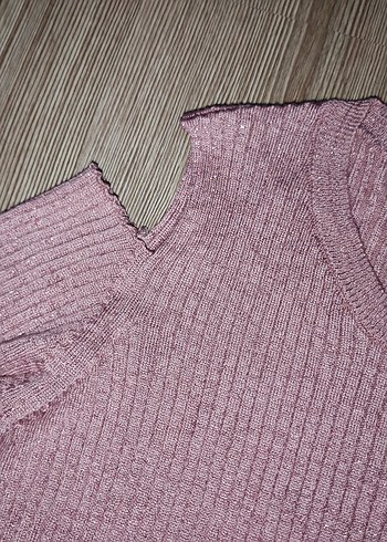 Pembe Triko Kadın Kazak - Görsel 3