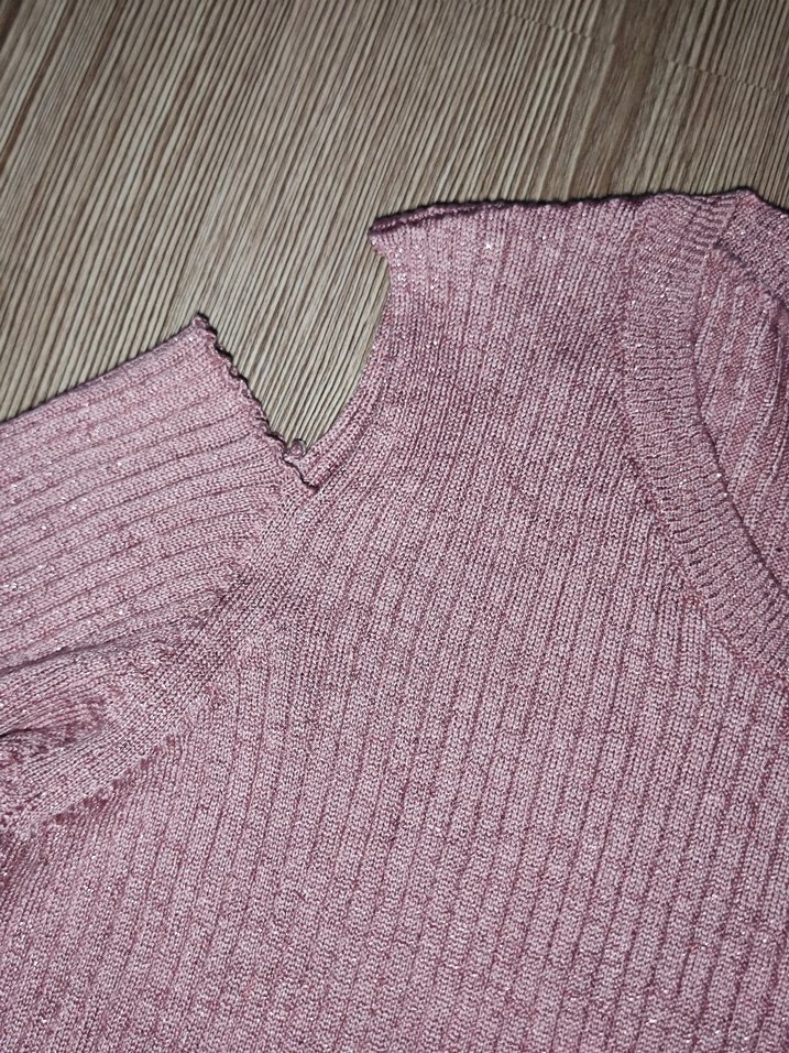 Pembe Triko Kadın Kazak - Görsel 3