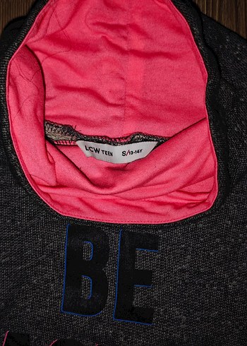 Gri Yüksek Yakalı Kadın Sweatshirt - Görsel 3