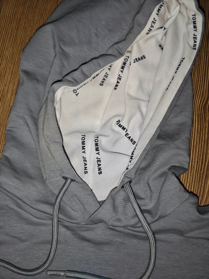 Tommy Hilfiger Gri Kapüşonlu Sweatshirt - Görsel 2