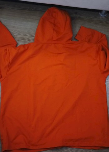 Turuncu Oversize Kapüşonlu Sweatshirt - Görsel 2