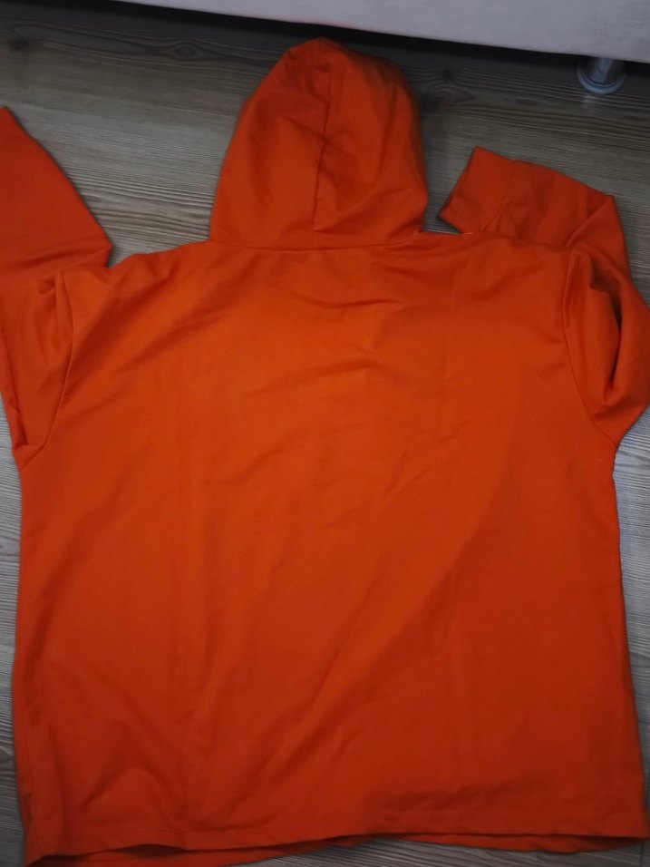 Turuncu Oversize Kapüşonlu Sweatshirt - Görsel 2