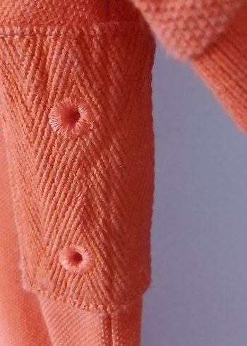 Erkek Turuncu Polo Tişört, Kısa Kollu, Düğmeli - Görsel 6