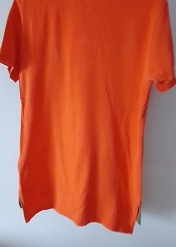 Erkek Turuncu Polo Tişört, Kısa Kollu, Düğmeli - Görsel 5