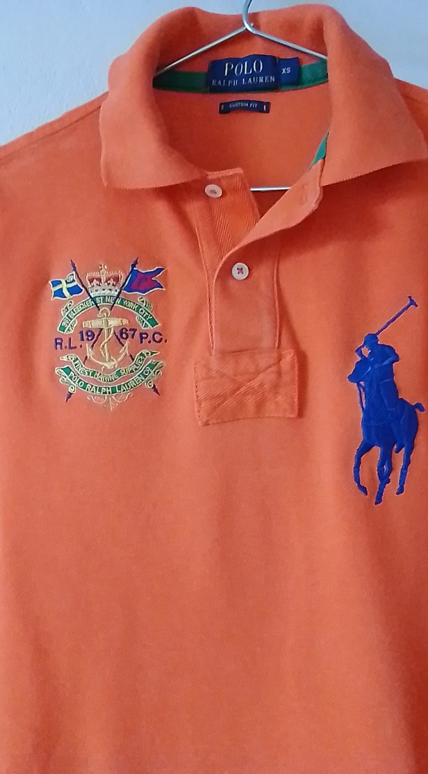 Erkek Turuncu Polo Tişört, Kısa Kollu, Düğmeli - Görsel 2