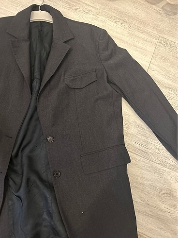 Oversize blazer füme - Görsel 2