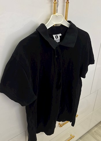 Erkek Siyah Süet Polo Tişört - Görsel 2