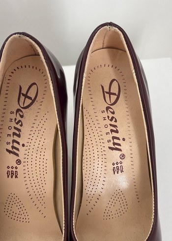 Bordo Rugan deri Stiletto - Görsel 9