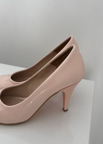 Pudra Pembe Topuklu Kadın Stiletto - Görsel 5