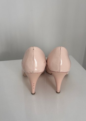 Pudra Pembe Topuklu Kadın Stiletto - Görsel 6
