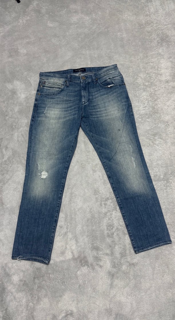 Gri Loose Fit Erkek Denim Pantolon - Görsel 4