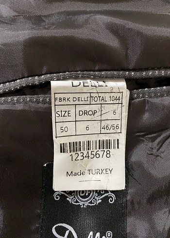50-6 drop Beden Gri Erkek Takım Elbise Ceket, Düğmeli, Normal Boy