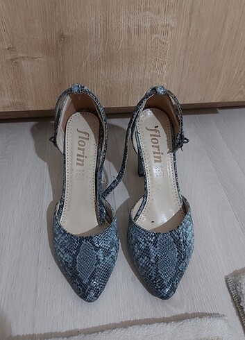 37 Beden mavi Renk Az giyilmiş stiletto