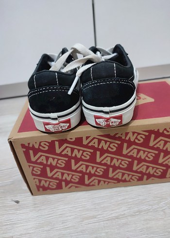 27 Beden Siyah Düz Tabanlı Vans çocuk Spor Ayakkabı