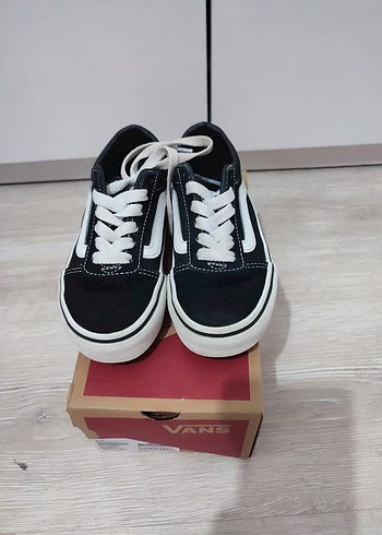 Siyah Düz Tabanlı Vans çocuk Spor Ayakkabı