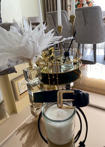 Miu Miu Klasik Siyah Deri Kemer - Görsel 3