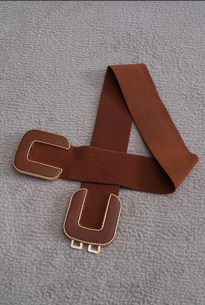 Kahverengi Parlak Deri Kemer - Görsel 2