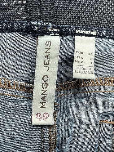 34 Beden lacivert Renk Mango Jean / Kot %70 İndirimli.