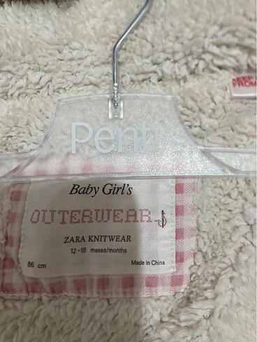 12-18 Ay Beden gri Renk Zara kürklü hırka