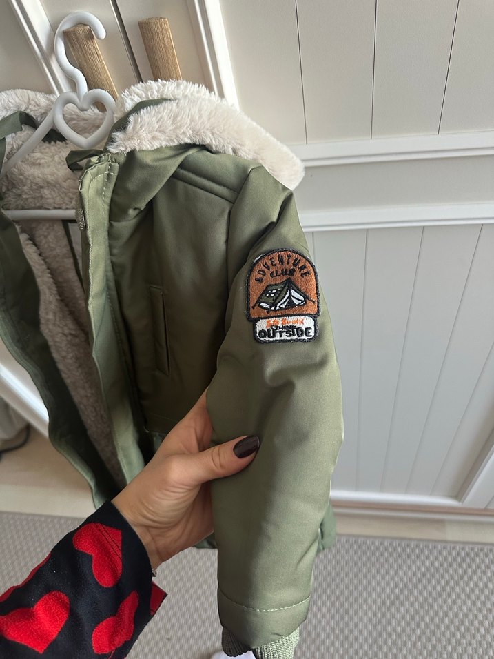 Yeşil Kamuflaj Desenli Erkek Çocuk Mont - Görsel 5