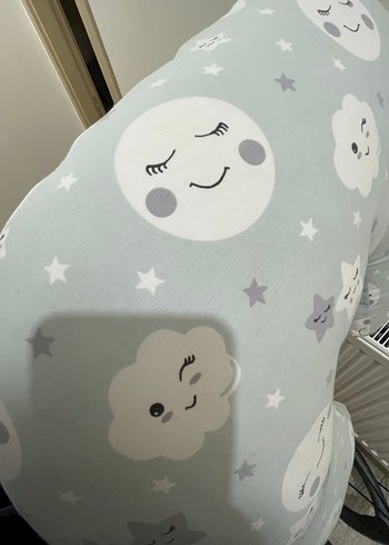 Baskılı Gri Emzirme ve Hamile Yastığı - Görsel 4