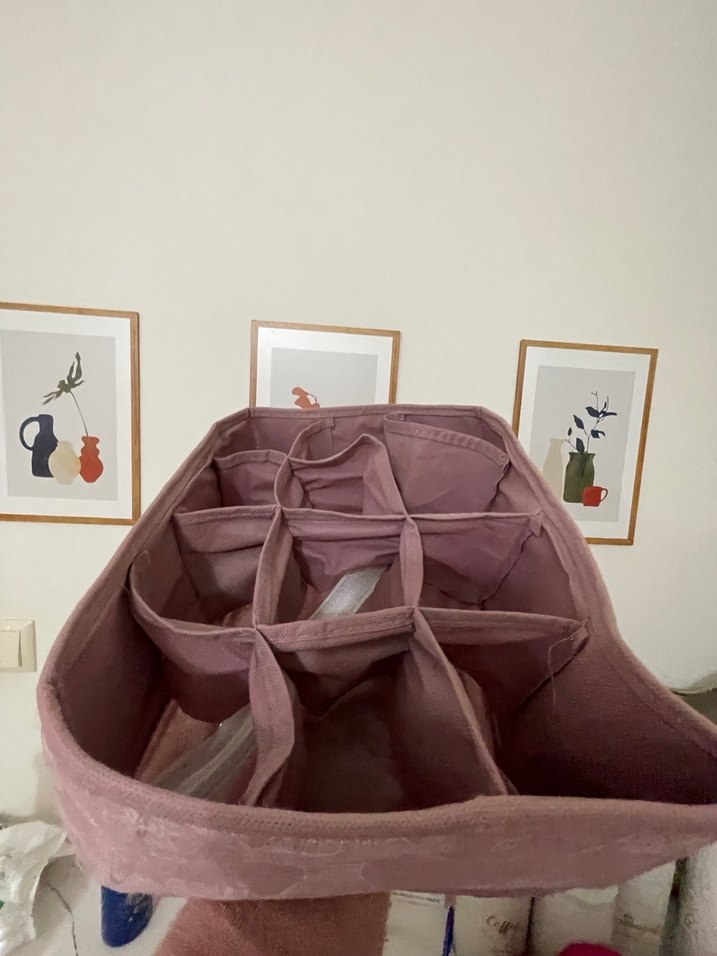 Pastel Renkli Bej Çok Bölmeli Sepet - Görsel 3