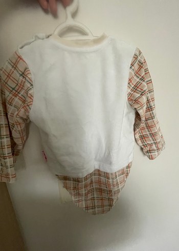 Uzun Kollu Beyaz Desenli Bebek Body - Görsel 2