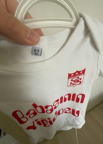 Sivasspor Babasının Yiğidosu Beyaz Kısa Kollu Bebek Body - Görsel 3