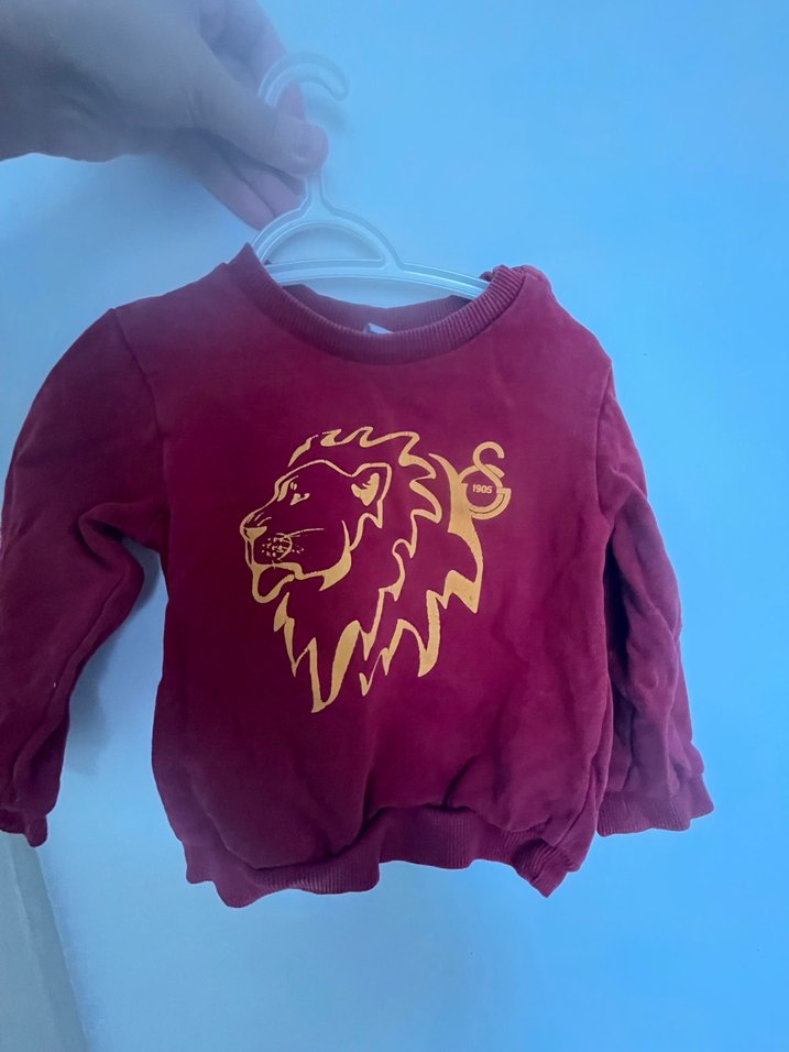 Galatasaray Bordo Erkek Çocuk Baskılı Sweatshirt - Görsel 2