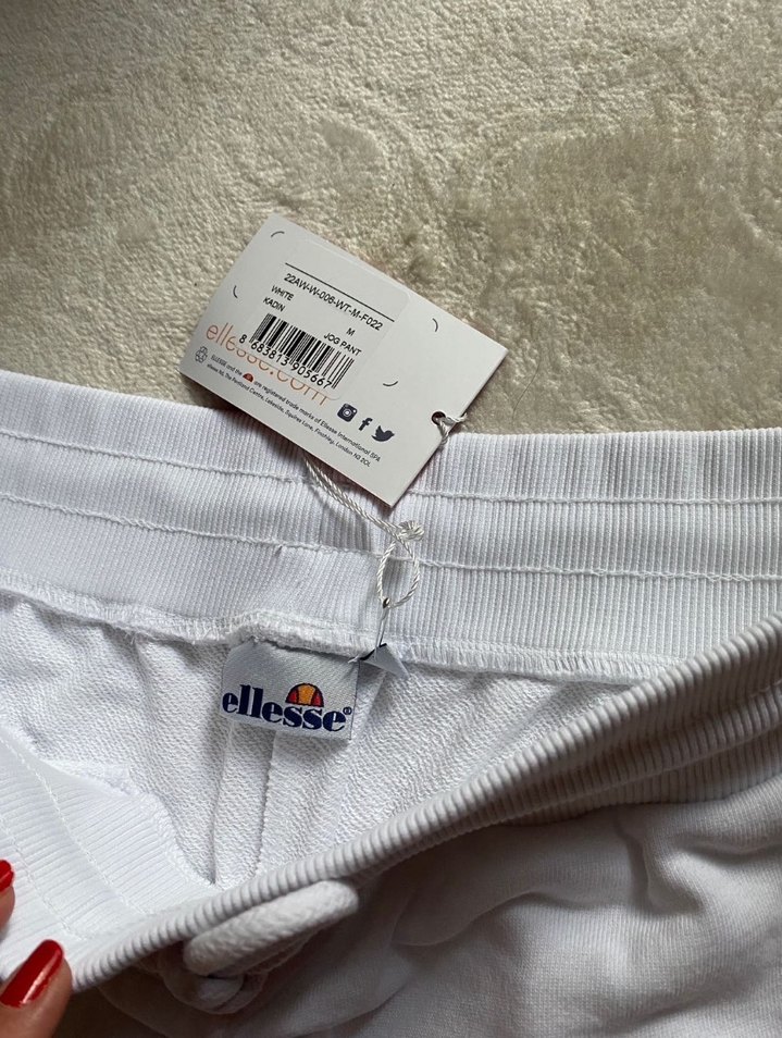 Ellesse Beyaz Rahat Kesim Eşofman Altı - Görsel 3