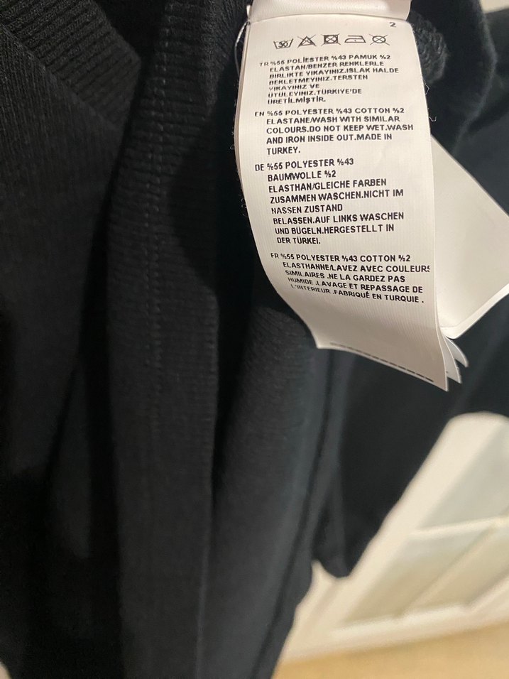 Siyah fitilli esnek elbise - Görsel 4