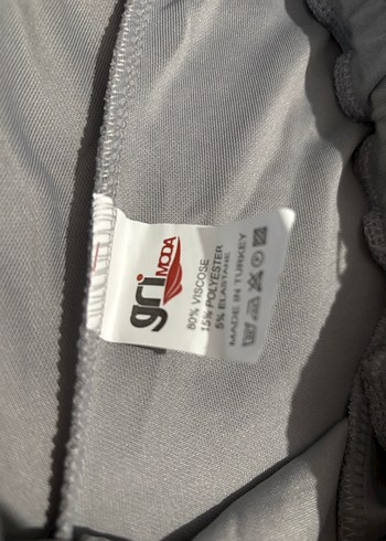 Kadın gri modal kumaş eşofman altı - Görsel 5