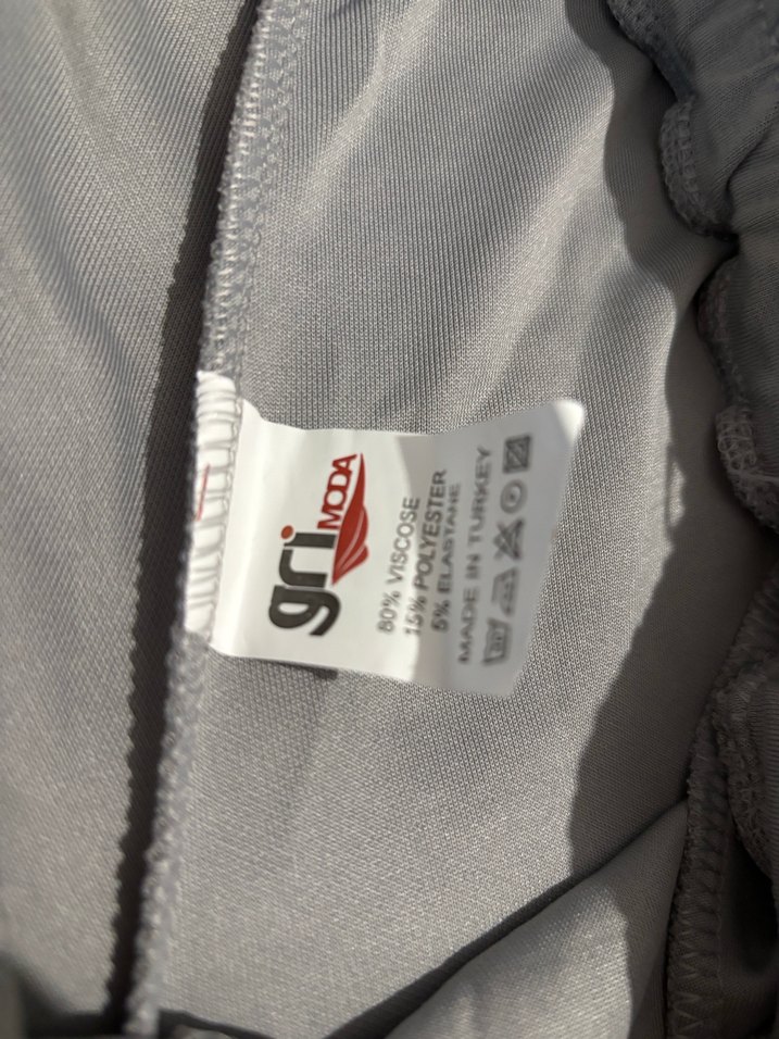 Kadın gri modal kumaş eşofman altı - Görsel 5