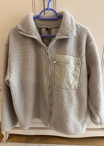 Gri Peluş  Kadın Ceket - Görsel 2