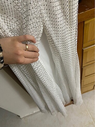 Beyaz abiye elbise - Görsel 5