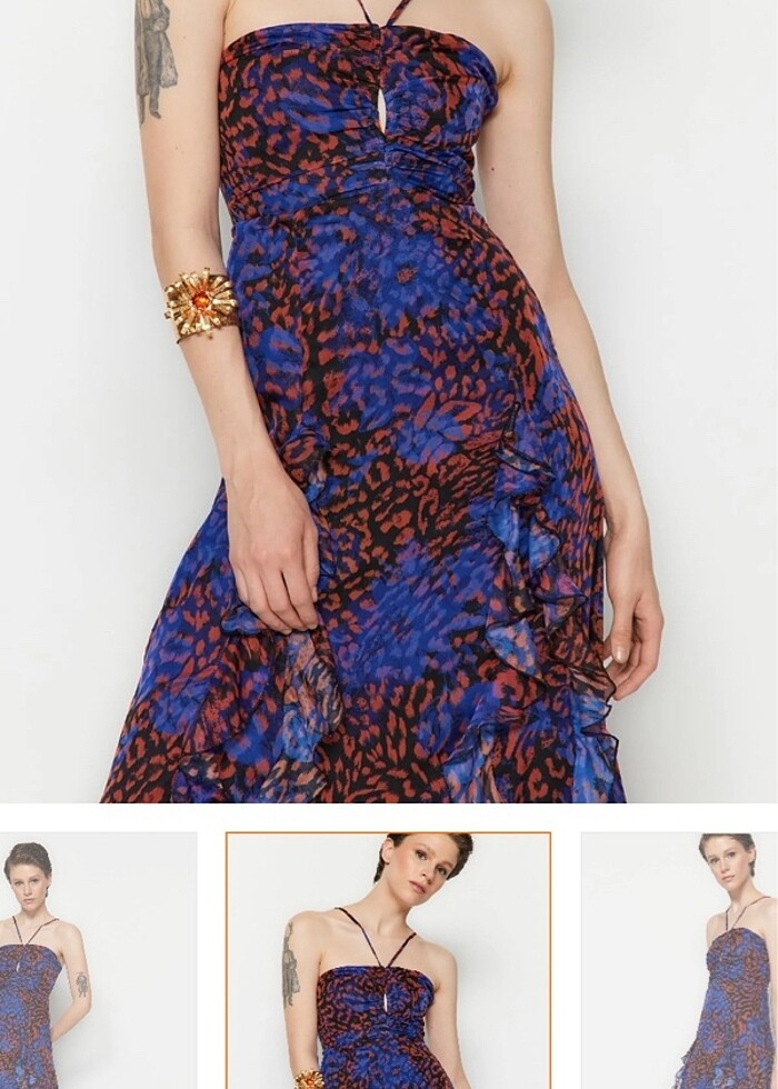 Fırfırlı uçuş uçuş elbise - Görsel 2