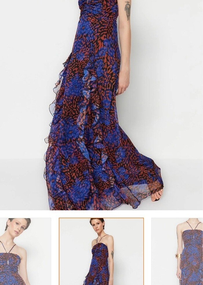 Fırfırlı uçuş uçuş elbise - Görsel 3