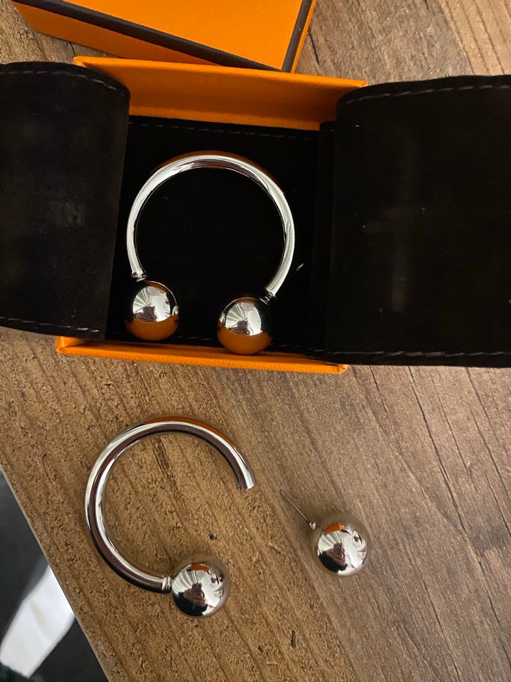 Hermès Paris Parlak küpe - Görsel 3