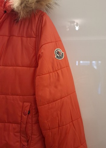 Moncler Turuncu Kadın moncler Kürklü Kışlık Mont
