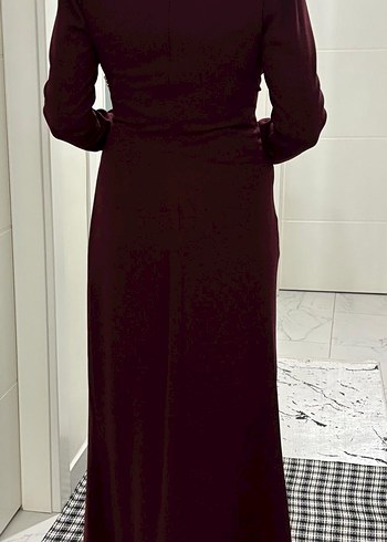Diğer Bordo Tesettür Abiye 38 Beden
