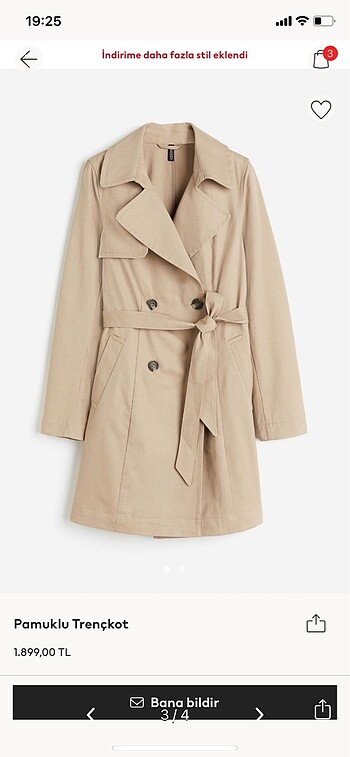 s Beden H&M trençkot