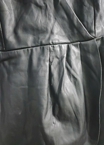 siyah deri elbise - Görsel 3