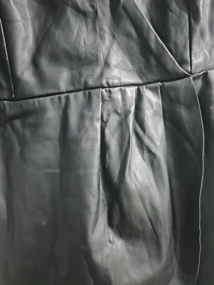 siyah deri elbise - Görsel 3