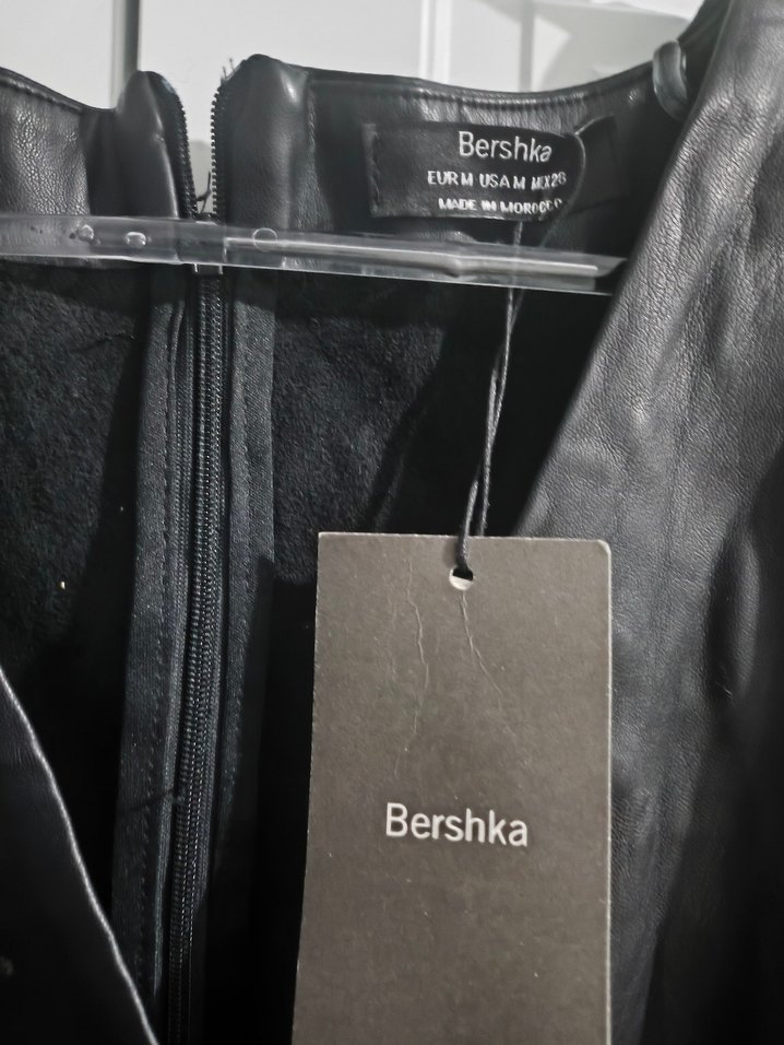 siyah deri elbise - Görsel 2