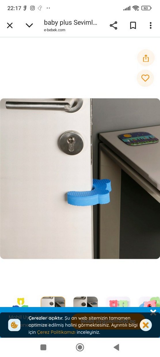 Renkli Ayı Şekilli Kapı Koruyucu Seti - Görsel 5