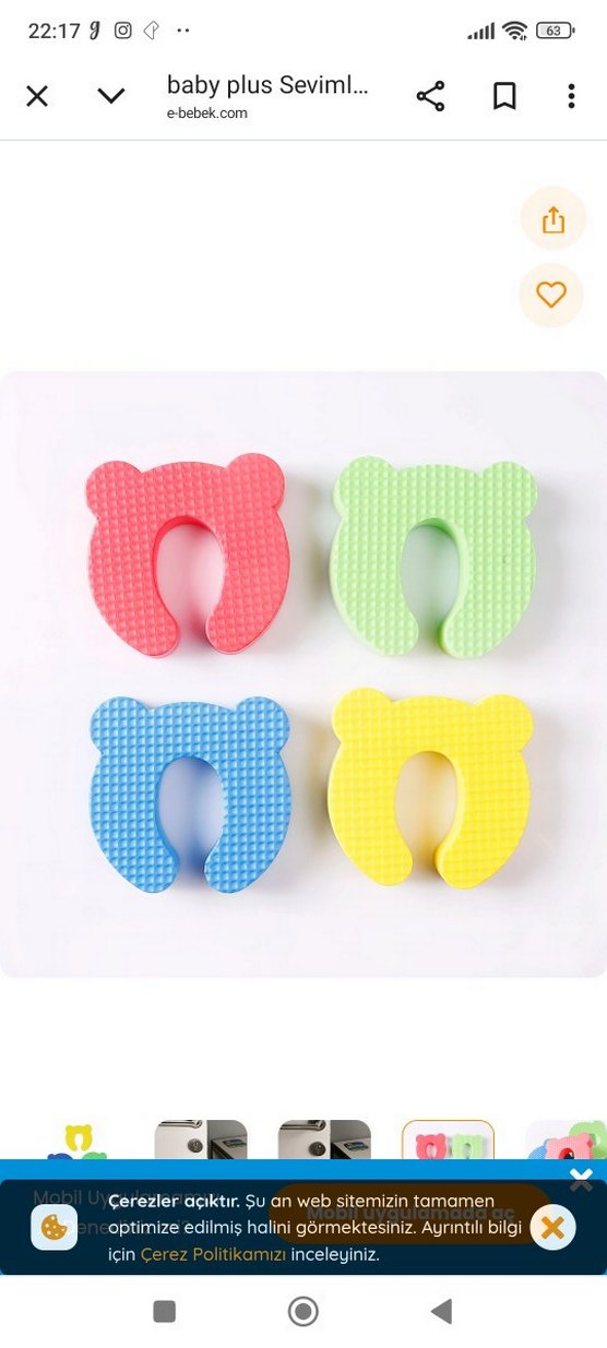 Renkli Ayı Şekilli Kapı Koruyucu Seti - Görsel 3