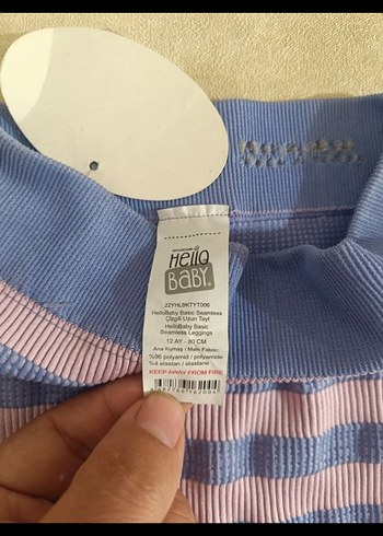 Hellobaby Çizgili Uzun Tayt 12 Ay 80 Cm - Görsel 2