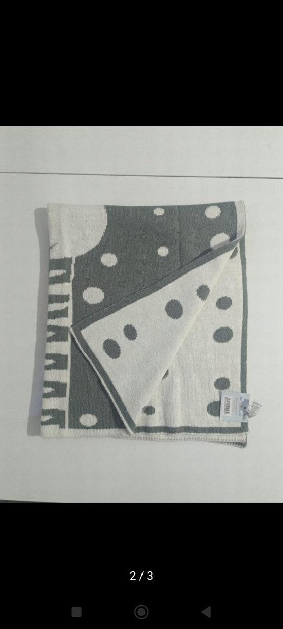 Little Plane Zürafa Desen Triko Çocuk Battaniye Gri 80 X 90 Cm - Görsel 2